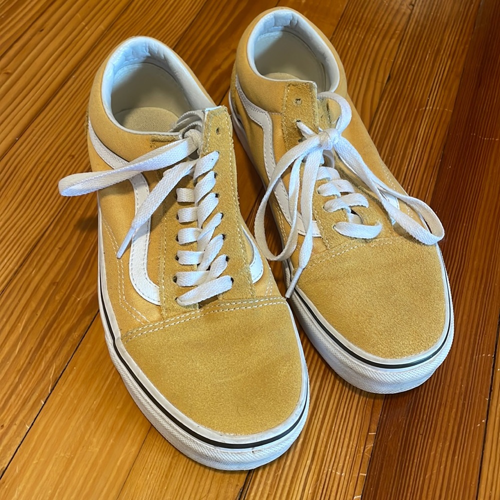 Yellow old skool vans